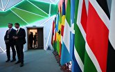 Флаги участников саммита "Россия - Африка"