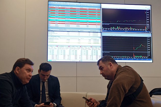 Московская биржа перед открытием торгов
