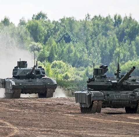 Танки Т-90МС "Прорыв" и Т-14 "Армата"