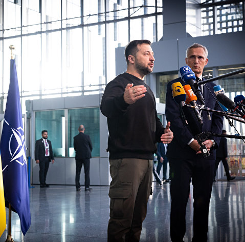 Владимир Зеленский в штаб-квартире НАТО
