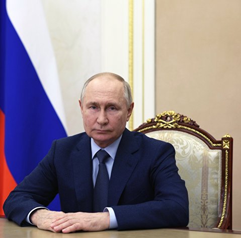 Видеообращение президента РФ В. Путина к участникам встречи секретарей советов безопасности СНГ