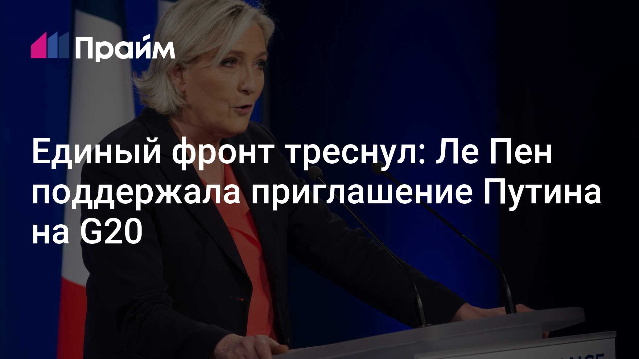 Единый фронт треснул: Ле Пен поддержала приглашение Путина на G20
