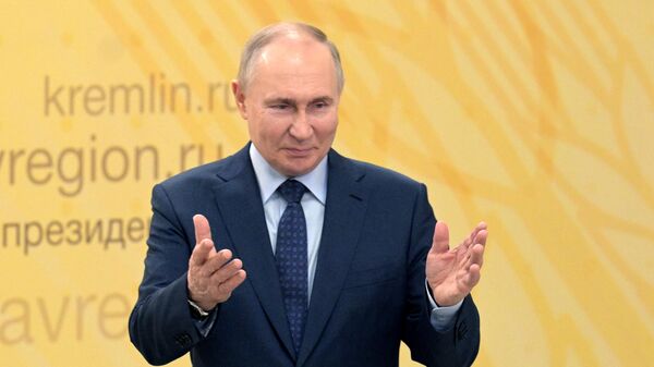Рабочая поездка президента РФ В. Путина в Ставропольский край
