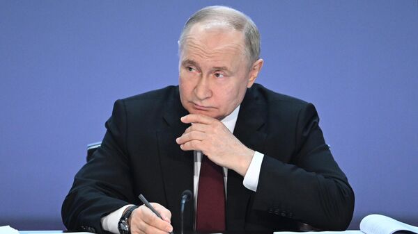  Президент РФ Владимир Путин принимает участие в ежегодном расширенном заседании коллегии МВД
