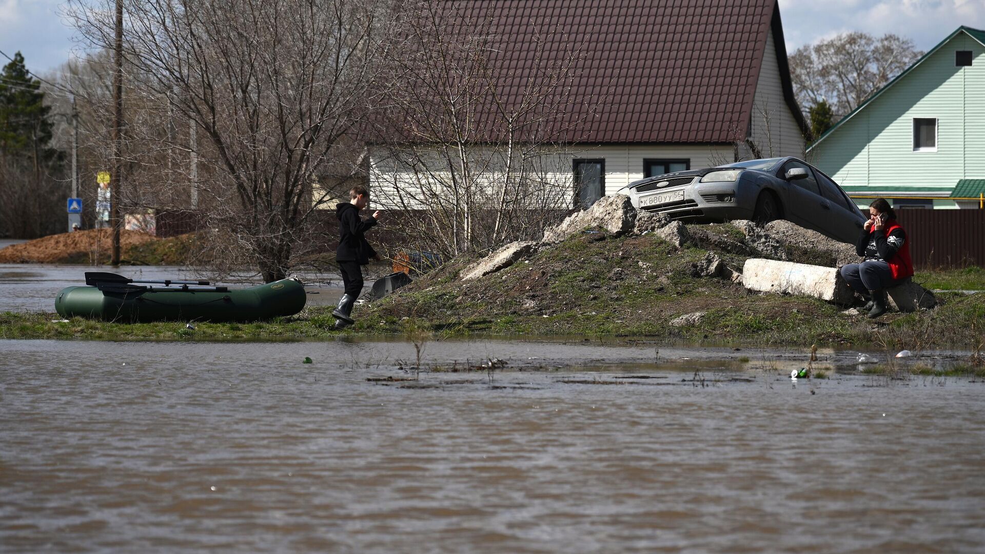 Уровень воды в реке Урал в Илеке поднялся до 915 сантиметров - 16.04.2024,  ПРАЙМ