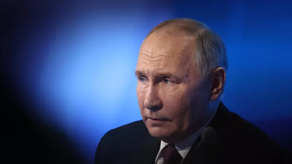 Президент РФ Владимир Путин выступает на съезде РСПП