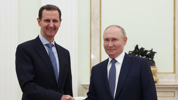 Президент РФ В. Путин встретился с президентом Сирии Б. Асадом