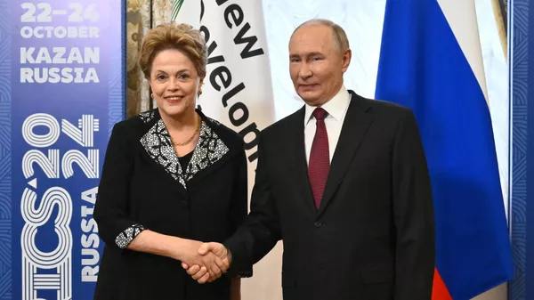 XVI саммит БРИКС. Встреча президента Владимира Путина и президента Нового банка развития БРИКС Дилмы Роуссефф