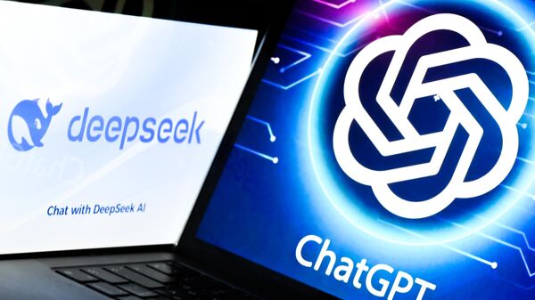 Логотипы чат-ботов DeepSeek и ChatGPT