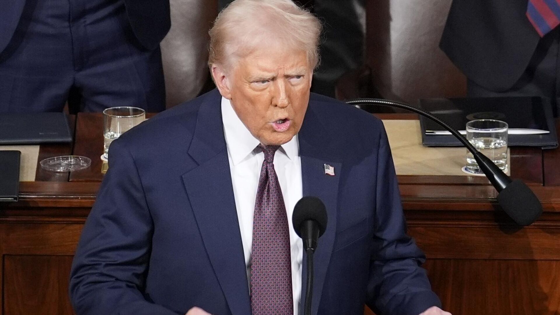 Президент США Дональд Трамп выступает на заседании конгресса в Вашингтоне - ПРАЙМ, 1920, 11.03.2025