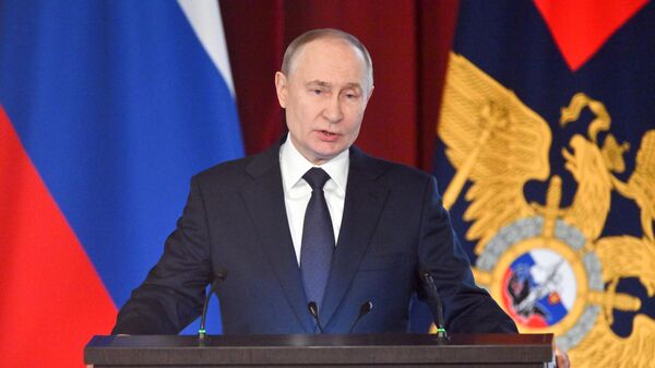 Президент Владимир Путин принял участие в ежегодном расширенном заседании коллегии МВД