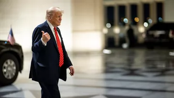 Президент США Дональд Трамп  во время своего визита в Катар
