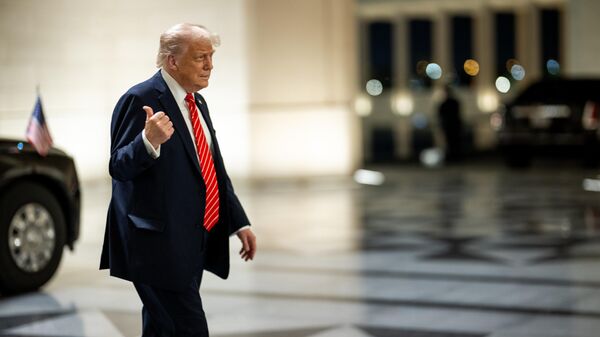 Президент США Дональд Трамп  во время своего визита в Катар