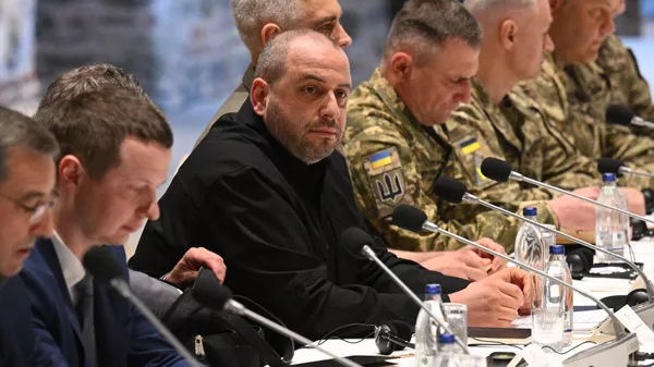 Министр обороны Украины Рустем Умеров на переговорах между делегациями России и Украины в Стамбуле.