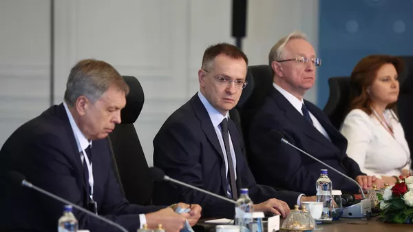 Владимир Мединский во время второго раунда переговоров между делегациями России и Украины