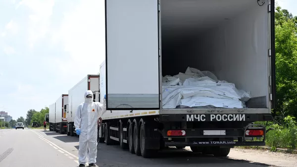 Рефрижераторы с телами военнослужащих ВСУ
