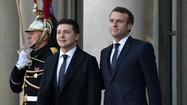Владимир Зеленский и Эммануэль Макрон