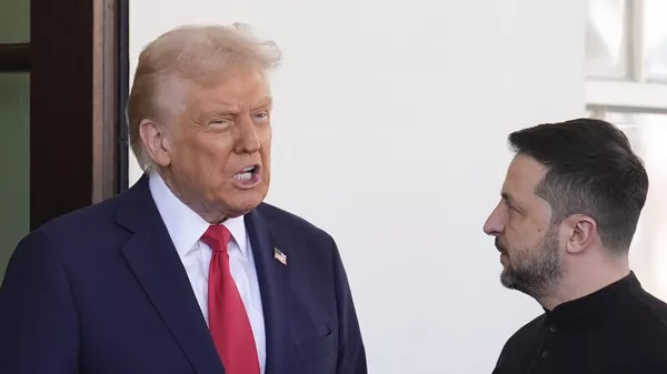 Дональд Трамп и Владимир Зеленский во время встречи в Вашингтоне