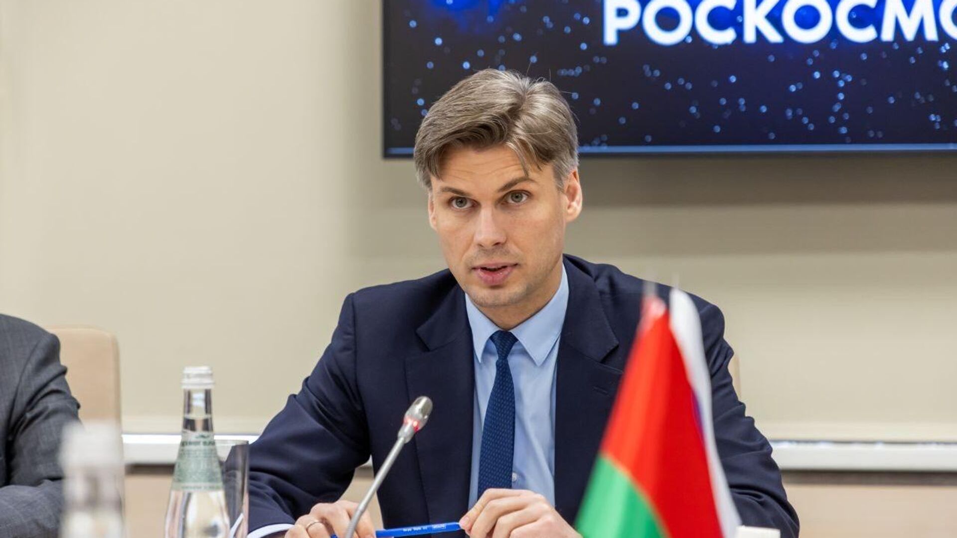Генеральный директор Госкорпорации Роскосмос Дмитрий Баканов на пресс-конференции по перспективам сотрудничества России и Белоруссии в космосе - ПРАЙМ, 1920, 31.07.2025