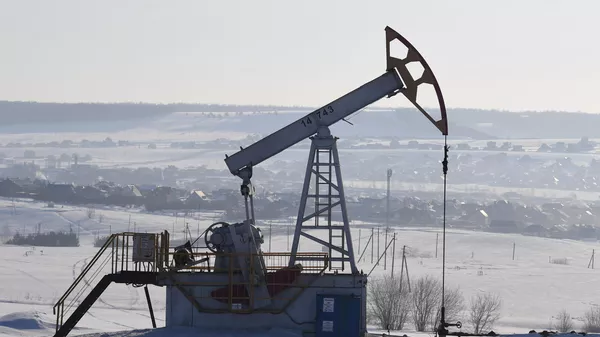 Нефтяная качалка в Альметьевском районе Республики Татарстан