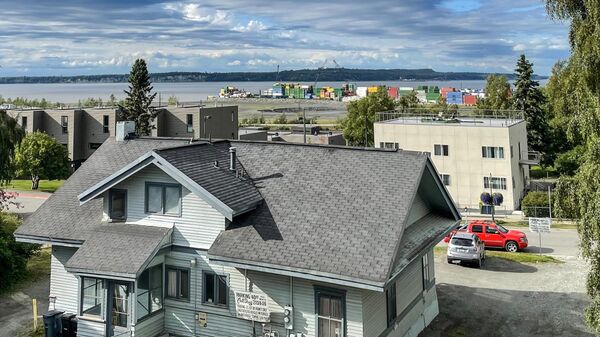 Жилые дома в городе Анкоридж на Аляске