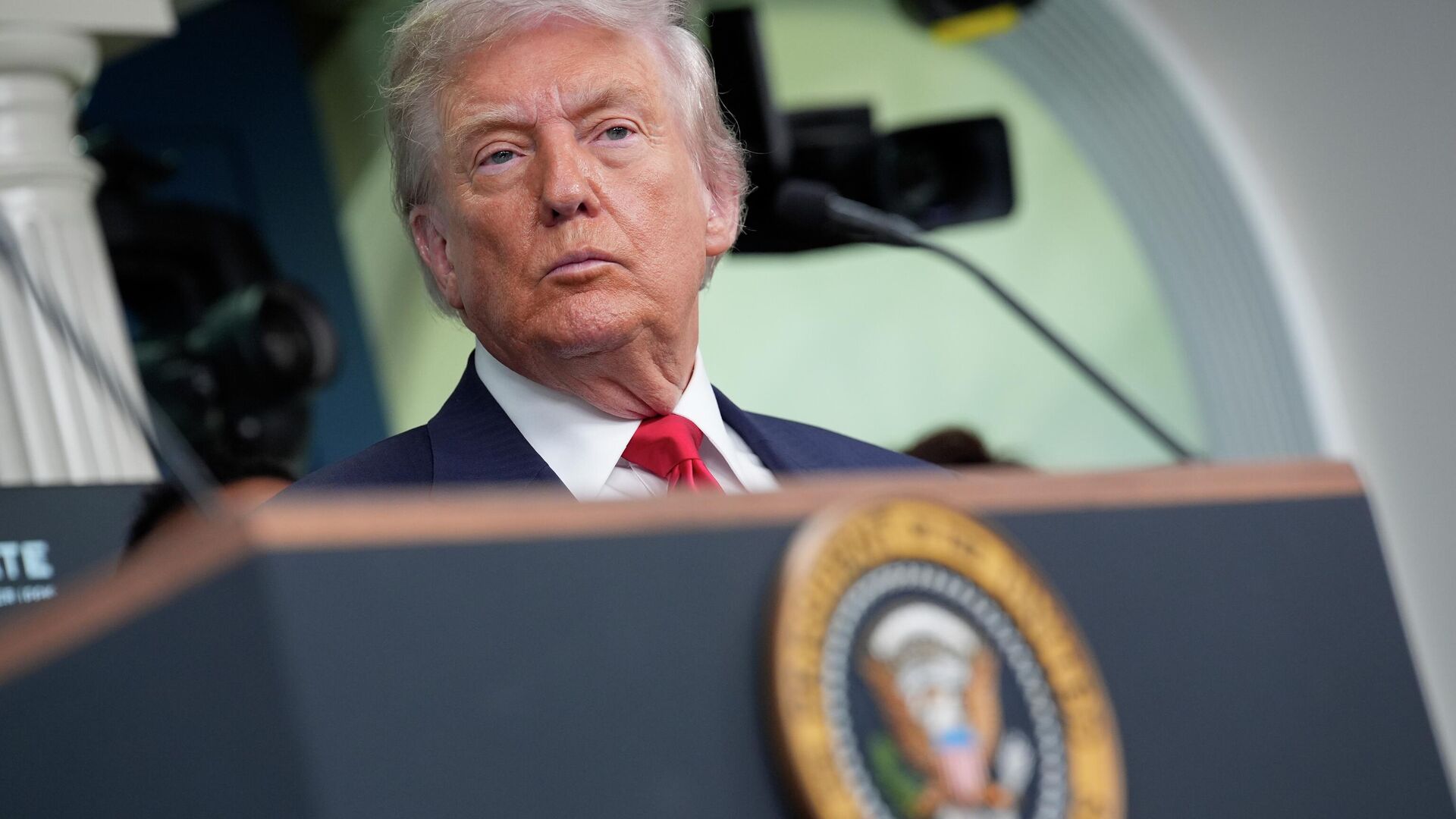 Президент США Дональд Трамп во время пресс-конференции в Белом доме в Вашингтоне - ПРАЙМ, 1920, 01.09.2025