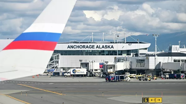 Вид на Международный аэропорт Анкоридж