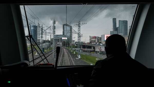 Вид на железнодорожные пути Вид на железнодорожные пути