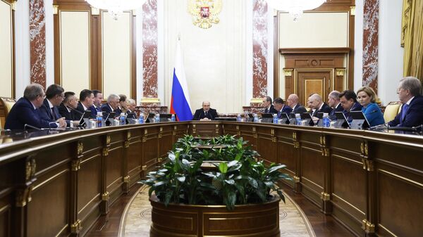 Премьер-министр Михаил Мишустин проводит заседание правительства