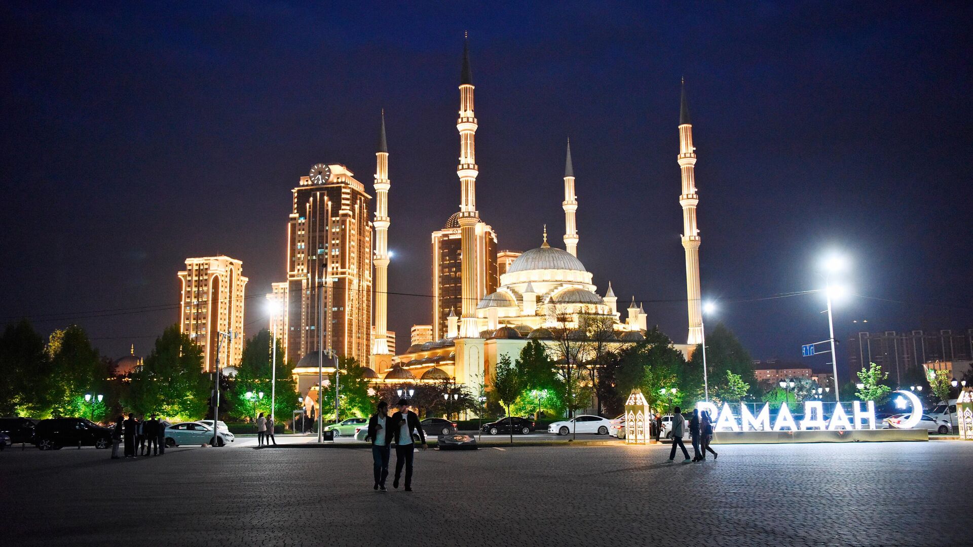 Вид на мечеть Сердце Чечни, Грозный, Чеченская Республика - ПРАЙМ, 1920, 12.10.2025