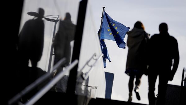 Флаг ЕС в Брюсселе