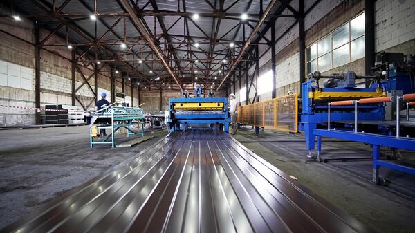 Цех завода по производству металлоконструкций