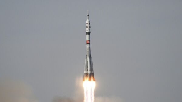 Запуск ракеты-носителя Союз-2.1а с пилотируемым кораблем Союз МС-28 с космодрома Байконур