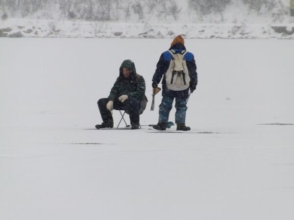 Бердск лед рыбалка зима холод