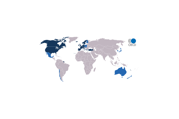 Карта стран-членов ОЭСР