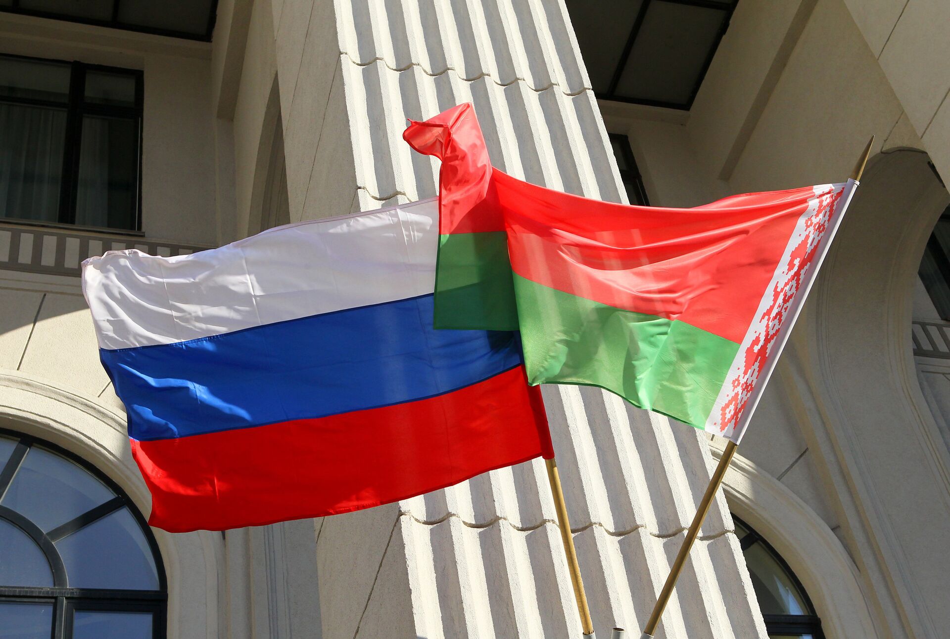 Флаги России и Белоруссии - ПРАЙМ, 1920, 06.04.2023