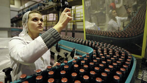 Работа завода Coca-Cola в Москве