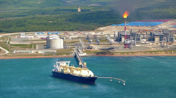 #На территории первого в России завода по производству сжиженного газа (СПГ) на Сахалине