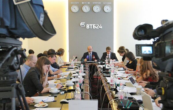 Пресс-конференция главы банка ВТБ 24 Михаила Задорнова