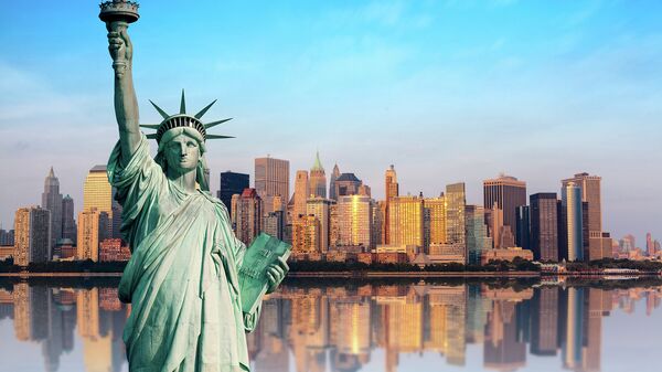Статуя свободы в Нью-Йорке