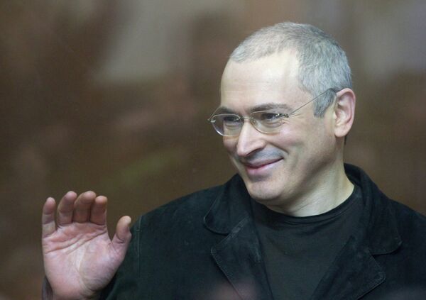 Экс-глава ЮКОСа Михаил Ходорковский в Хамовническом суде Москвы