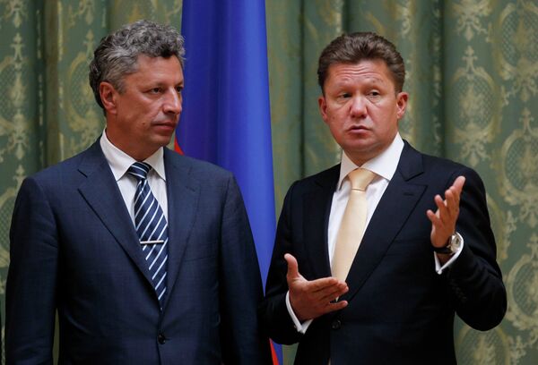 Председатель правления ОАО Газпром Алексей Миллер и министр топлива и энергетики Украины Юрий Бойко