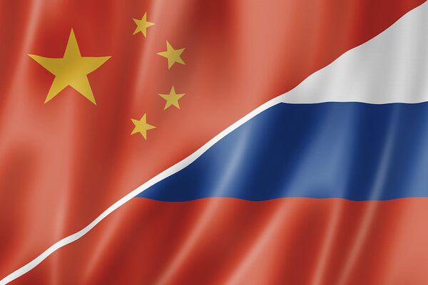 %Флаги Китай-Россия