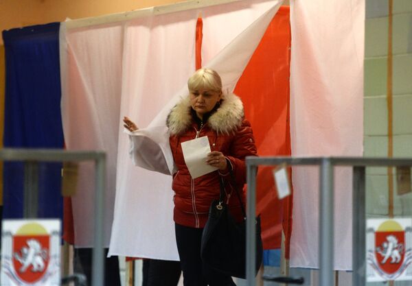 Референдум о статусе Крыма в Симферополе. Фото с места события