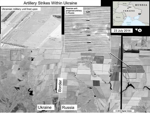 США представили спутниковые фотографии якобы свидетельствующие об обстреле Украины с территории РФ