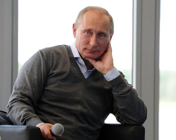 В.Путин посетил молодежный форум Селигер-2014