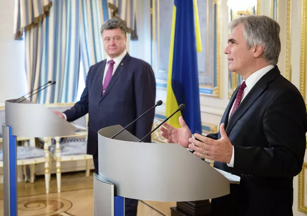 Встреча президента Украины П.Порошенко и канцлера Австрии В.Файмана