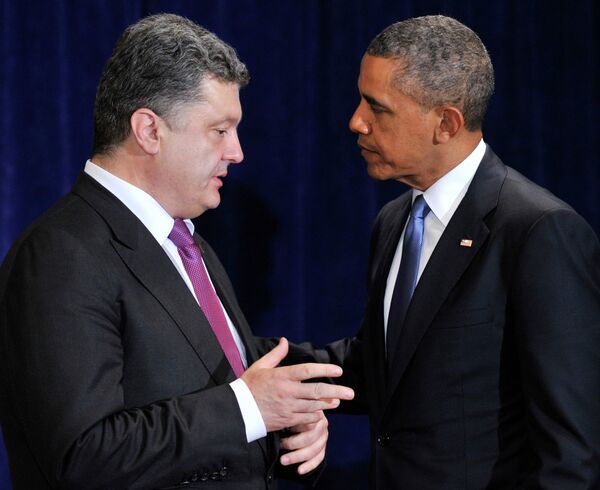 Б.Обама встретился с П.Порошенко