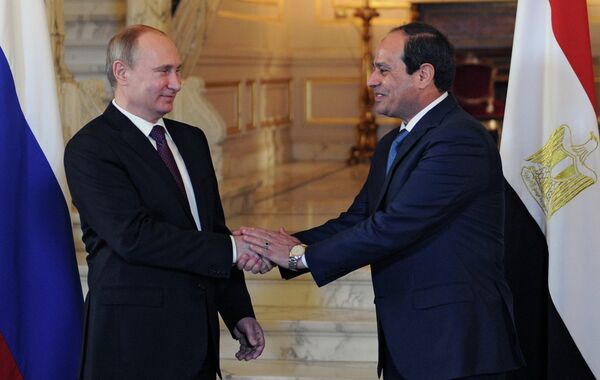 Визит президента РФ В.Путина в Египет. 10 февраля 2015