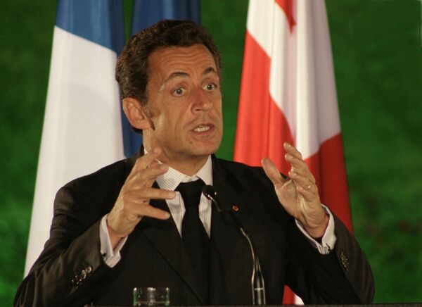 *Президент Франции Николя Саркози